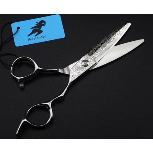 6" Stainless 440C Damascus Willow shears Professional Hairdressing Scissors Fat Straight Scissors Shears Salon Hair Scissors