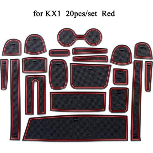 Car Interior Accessories Door Pad Rubber Dust-proof Gate Slot Mat Cup Holder Non-slip Mat Cushion Decoration for KIA KX1