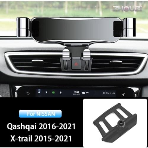Car Mobile Phone Holder Air Vent Stand GPS Gravity Navigation Bracket For Nissan X-Trail T32 Qashqai J11 2014-2021 Accessories