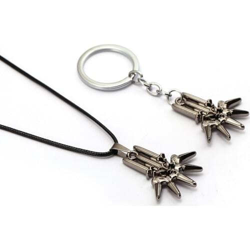 HSIC NieR Automata YoRHa Keychain 2B Weapon Key Ring Holder Silver Alloy Key Chains For Women Men Jewelry Chaveiro feminino 1278