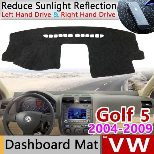 For Volkswagen VW Golf 5 MK5 2004~2009 1K Anti-Slip Mat Dashboard Cover Pad SunShade Dashmat Carpet Accessories 2005 2006 2008