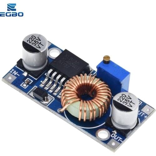 EGBO 1PCS XL4005 DSN5000 Beyond LM2596 DC-DC adjustable step-down 5A power Supply module,5A Large current Large power