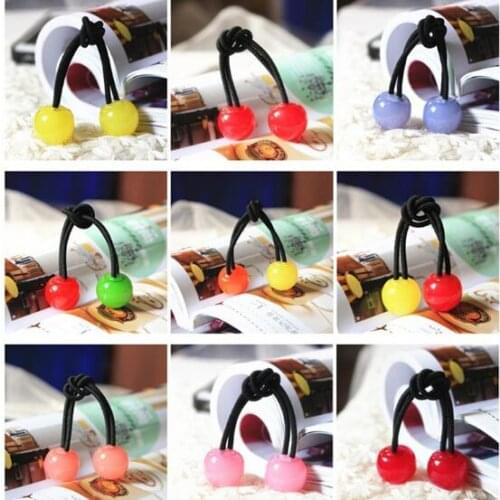 Styling tools Rainbow color jelly balls elastic hair bands hair accessories for women girl children make you fashion