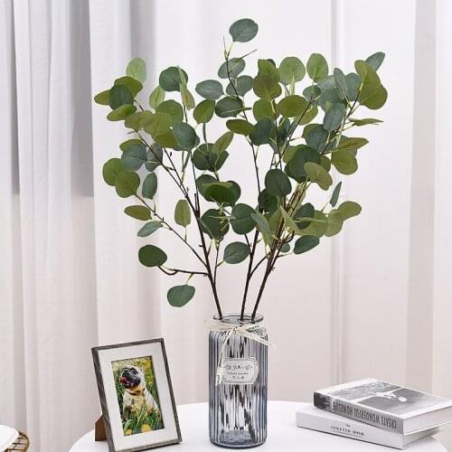 Artificial Eucalyptus Flower Apple Single Leaf Money Leaf Simulation Green Plant Home Decoration Wedding Wedding