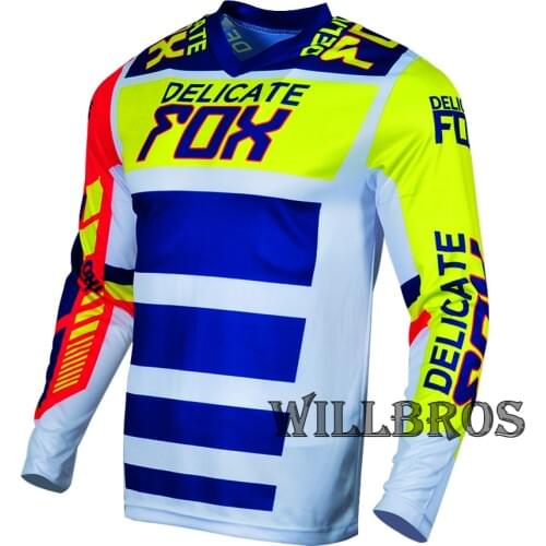 Delicate Fox 180 Race Falcon Nirv Jersey Motorbike MTB Bike Offroad Motocross Street Moto Summer Long Sleeve
