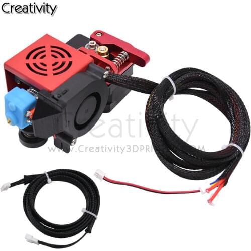 12V/24V MK8 Upgrade Direct Drive Hotend Kit 3D Printer Accessories with Pulley Turbo Fan Extruder Set for Ender 3/CR 10