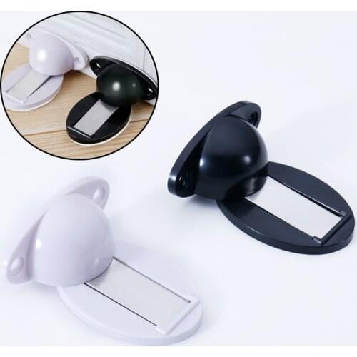 Magnetic Door Stops Hidden Doorstop Wall Floor Mount Safety Catch Gate Resistor Doorstop Non-punch Door Holder