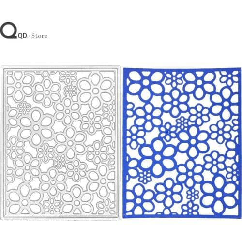 Flower Background Metal Cutting Dies for Scrapbooking Mold Cut Stencil Handmade Tools DIY Card Make Mould Model Craft Decoration