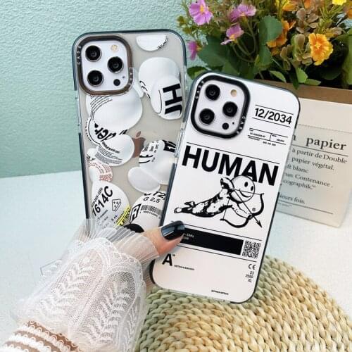 Simple White Pattern Bar Code Letter Label Silicone Soft Case For iphone 11 12 Pro Max SE 2020 7 8 Plus XS Max X XR Cover Fundas