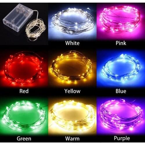 3M Copper Wire LED Lights Neon Waterproof Fairy Lights Holiday LED Garlands Decorative Lights for Weddings Battery luminaire