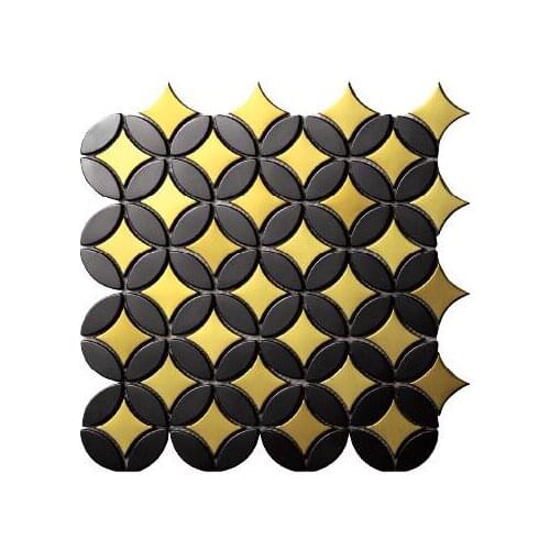 Popular stainless steel metal mosaic tile kitchen backsplash bathroom shower background decorative fireplace wall paper tiles