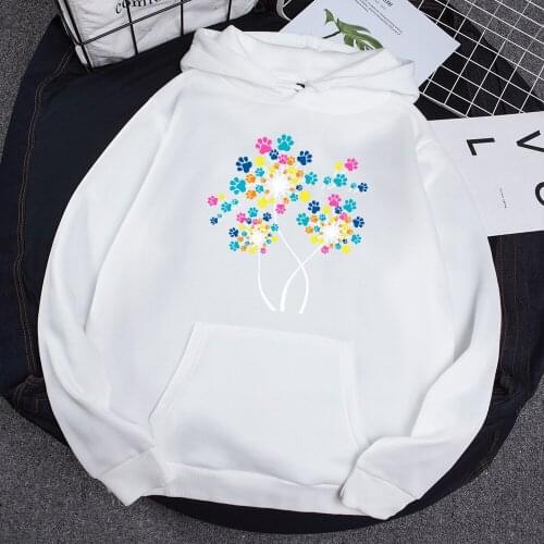 Spring Autumn Female Pullover Hooded Hoody Long Sleeve Colorful Floral Hoodies Woman Fleece Woman Sweatshirt