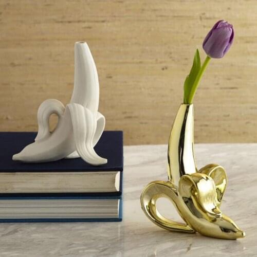 Banana Vase Flower Vase Flower Planters Office Bedroom Decor Ornaments