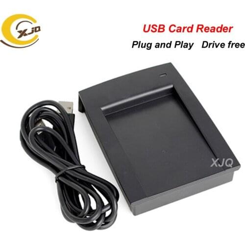 XJQ 125Khz/13.56MHZ USB RFID Reader EM4100 Proximity Smart Card Reader no drive issuing device EM ID/IC USB for Access Control