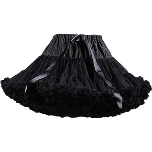 Womens Short A-Line Tulle Petticoat Frilly Skirt 50s Underskirt Crinoline 2021