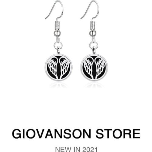 Women Gift Earringss Stainless Steel Jewelry Making Locket Pendants Dangle Perfume Aromatherapy Essential Oil Diffuser Drop 12