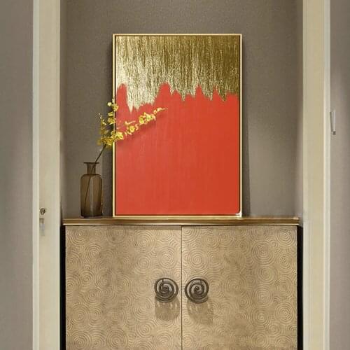 Gold Foil Abstract Painting Hand Painted Canvas Painting Living Room Bedroom Modern Art Painting Modern Home Decorative Pictures
