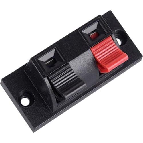 1pcs/2pcs/5Pcs 2 Positions Connector Terminal Push In Jack Spring Load Audio Speaker Terminals Kit Diy