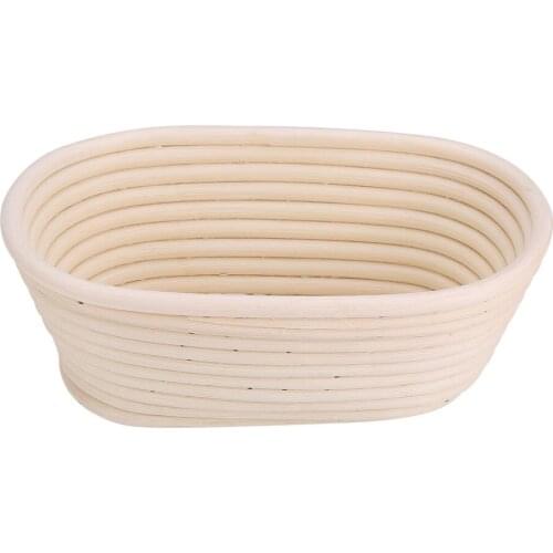 1PC Handmade Unbleached Natural Cane Banneton Brotform Rattan Proofing Basket Food Storage Container