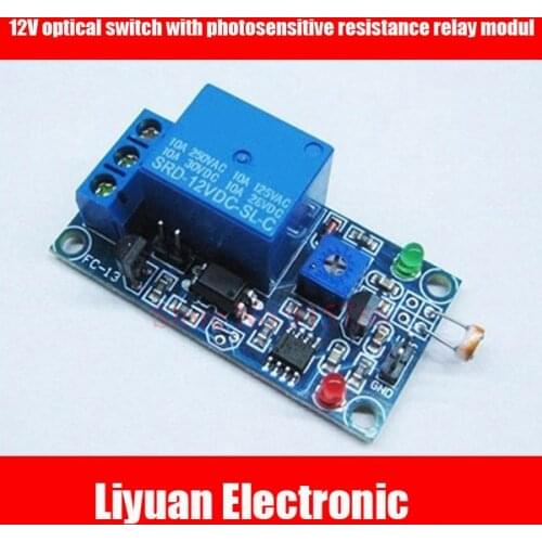 12V optical switch with photosensitive resistance relay module light detection switch light sensor