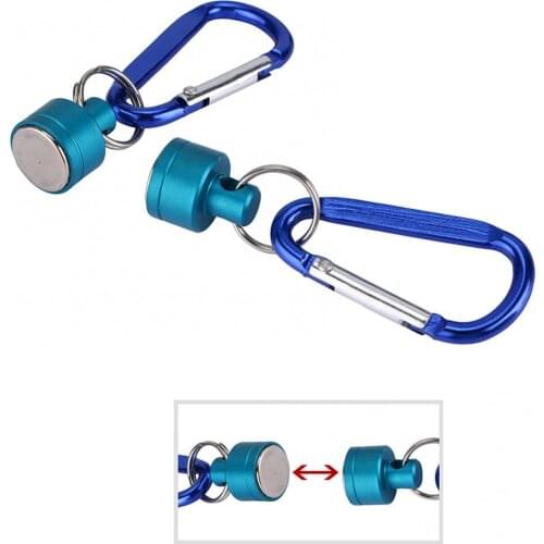 80%HOT Fly Fishing Lanyard Landing Trout Net Magnetic Release Holder Buckle Cord Rope