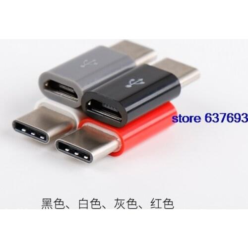 ABS Data and Charging function Micro USB Female plug to Type C Male plug adaptor