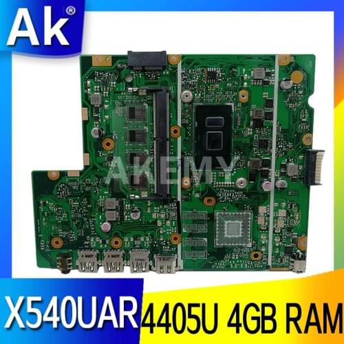 Akemy X540UV REV 2.0 Laptop Motherboard For Asus X540UB X540UBR X540UA X540UAR MainBoard Tested W/ 4405U 2.1GHz CPU 4GB RAM