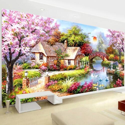 Diamond painting full living room point stick drill cross stitch 2018 new simple modern European style bedroom stone show
