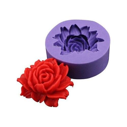 ANGRLY 3D Rose Flower Silicone Mold Fondant Cake Decorating Chocolate Cookie Soap Polymer Clay Resin baking molds Tools