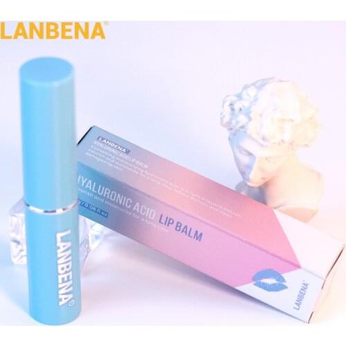 LANBENA Hyaluronic Acid Lip Balm Lip Plumper Moisturizing Reduce Fine Lines Relieve Dryness Long-Lasting Protection Lip Care