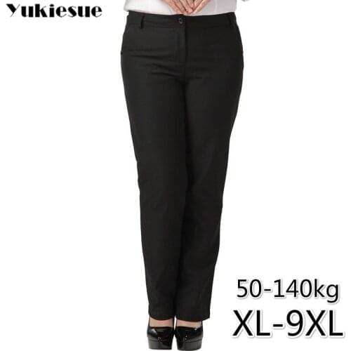 OL office womens pants for women pantalon femme streetwear with high waist formal suit pants Plus size 9XL female trousers