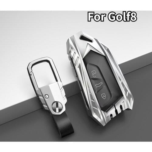 Zinc Alloy Car Key Cover For VW Volkswagen Golf 8 Mk8 MK4 2020 For Skoda Octavia A8 MK4 Rktavia A8 New Golf Mark 8 SEAT LEON MK4