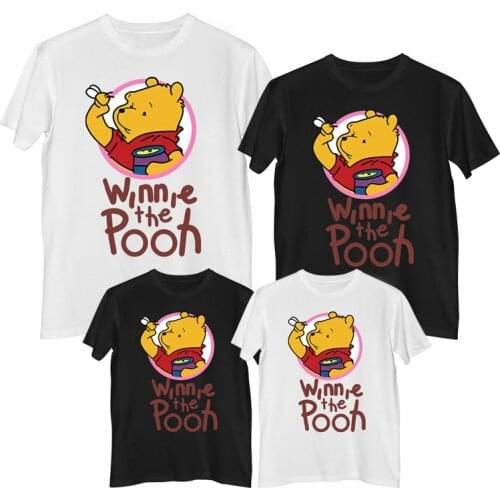 Disney Winnie the pooh T-shirt Comfortable 100% cotton Fashion girls boy t-shirt Mens Women tee shirt family matching outfits