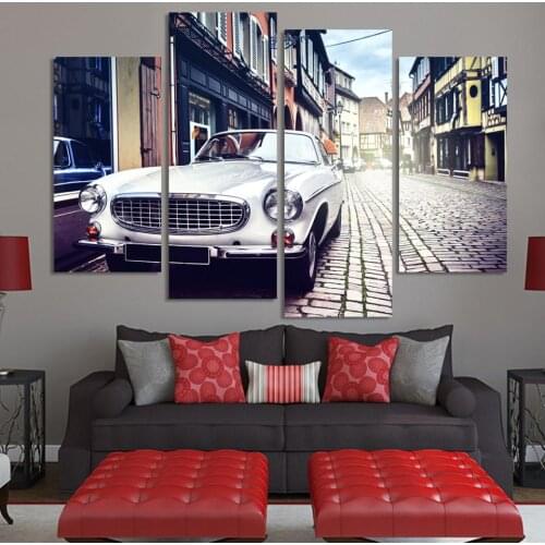Fallout New Oil Painting 2017 4 Pcs Stree View Wall Art Picture Home Decoration Living Room Canvas Print Painting
