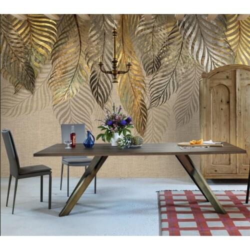 Customized 3d wallpaper modern pop art leaf TV background wall living room bedroom restaurant decoration wall papers home decor