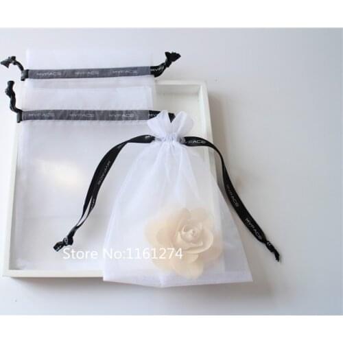 Customize Organza pouch ribbon with Logo Organza Gift Candy Bags Jewellry Package Pouch
