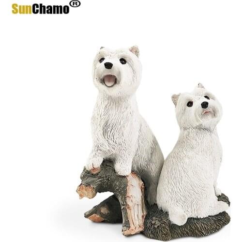 Fashion Simulated Animal Dog Models Car Display Crafts Wedding Gift Accessories Furnishing Figurines Miniatures Decoration Craft