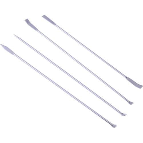 4pcs/Pack Laboratory Spoons And Spatula Set Stainless Steel Micro Laboratory Spoons Reagent Sampling Spoon Lab Spatulas Set