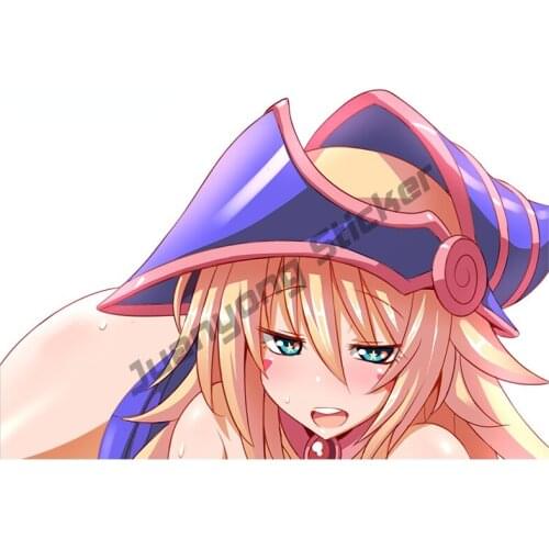 Dark Magician Girl Car Stickers Decal for Phone Bumper Windshield Laptop RV Anime Occlusion Scratch Exterior Graphics PVC13x9cm