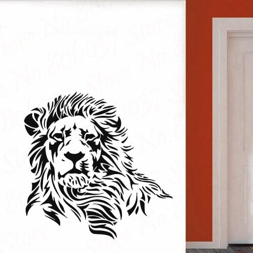 Lion Wall Stickers Vinyl Beautiful Predator Animal Wall Decal Home Living Room Decor Sticker Zoo Lion Animal Art Mural WL1305