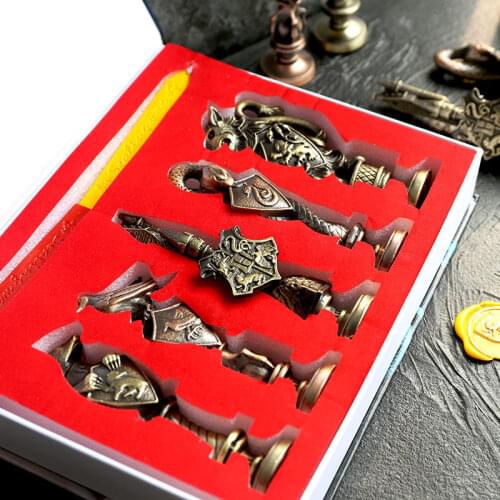New hot sale Harried Stereo Lacquer Seal Set Box Sealing Wax Print Magic Academy Animal Pattern Potter Fan Student Gift Seal