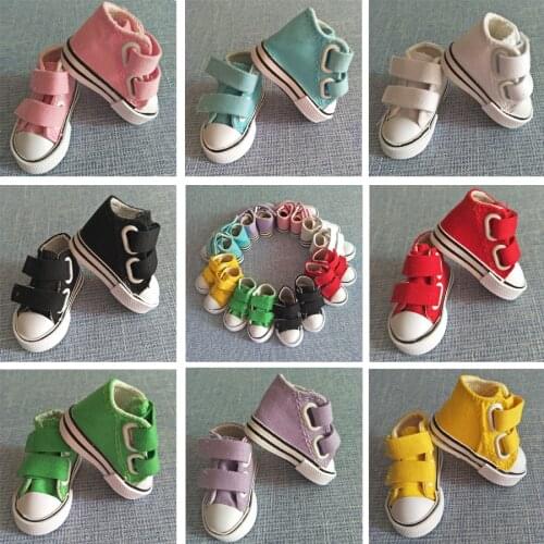 7.5cm Canvas Jean Doll Boots For Mini Toy Shoes Bjd Doll Shoes for Russian handmade DIY toys shoes