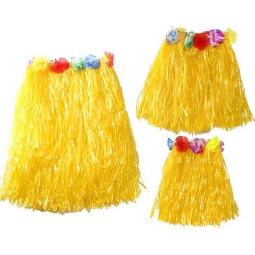 Plastic Adult Child Hawaiian Grass Skirts Hula Skirt Hawaiian Costumes 30/40/60/80cm Ladies Dress Up Festive & Party Supplies