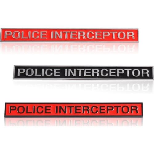 Police Interceptor Emblem Badge Decals Car Sticker for Ford Explorer Crown Victoria Utility Sedan Charger Chevrolet Caprice V8