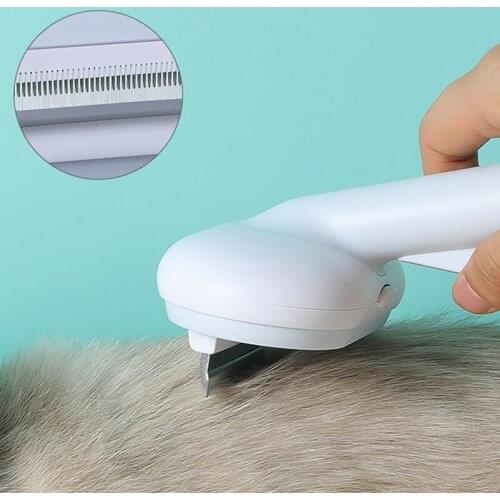NHBR New 5-In-1 Cat Comb Multi-Function Open Knot One-Button De-Floating Needle Comb Washable Massage Dog Hair Comb Set