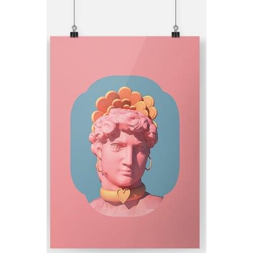 Pink Sculpture Aesthetics Modern Poster Canvas Painting Wall Art Decor Living Room Bedroom Study Home Decoration Prints