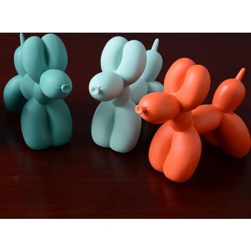 Nordic Resin Ornament Balloon Dog Crafts Sculpture Statue Gifts Fashion living Home Decoration Party Dessert Desktop Decoration