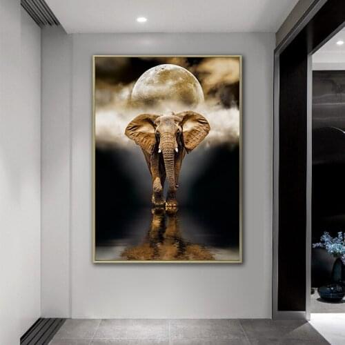 Elephant wall posters painting animal canvas art painting decoration for living room Inkjet Printing art no frame