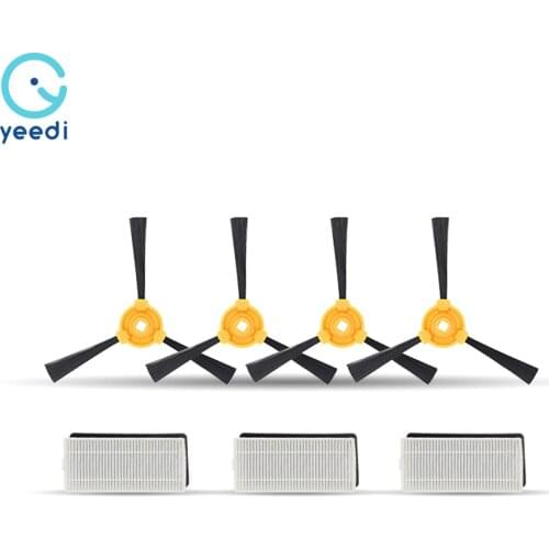 Replacement Kits for yeedi k600 Robot Vacuum Cleaner, Side Brushes 4pcs, Dust Box Filter 3pcs