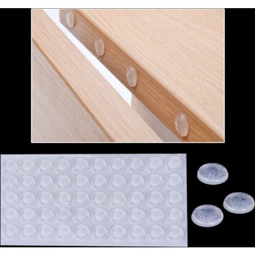 50Pcs Door Stops Stopper Silicone Cabinet Self Adhesive Bumper Damper Buffer Pad